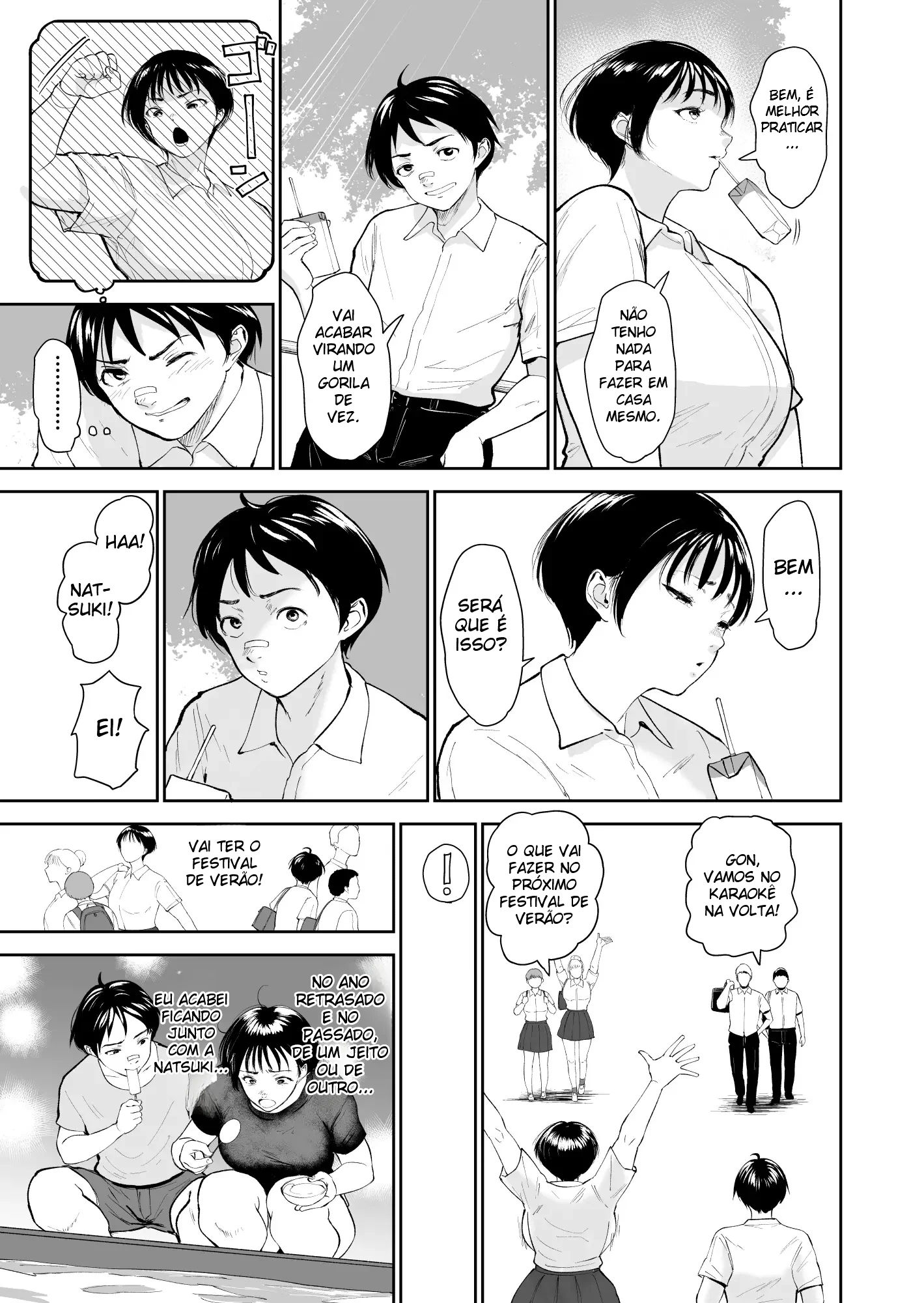 O Verão de Natsuki ~ Minha Amiga de Seios Fartos Foi Transformada Em Mulher Pelas Mãos de Um Adulto Durante o Verão — página 6