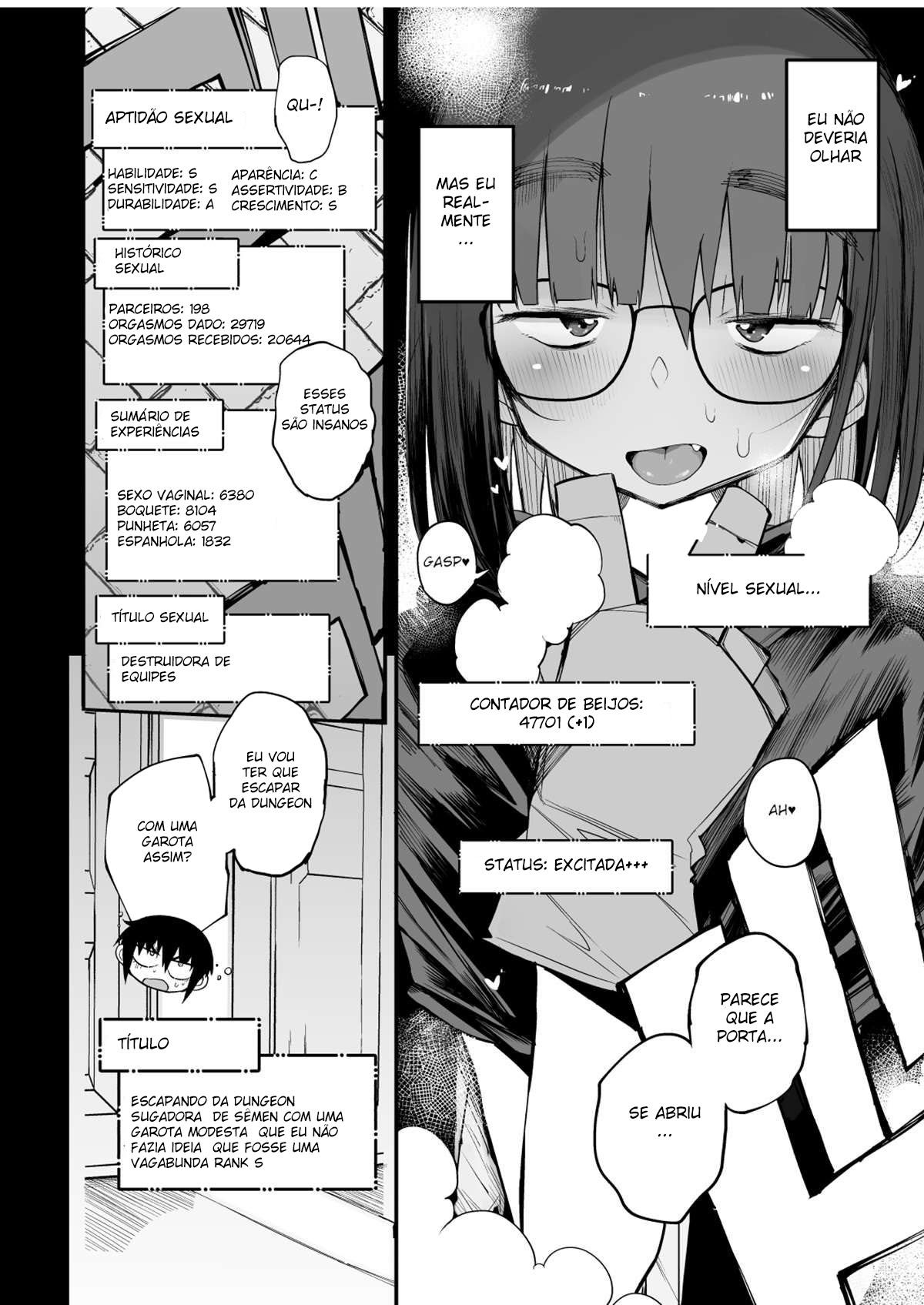Escapando da Dungeon Sugadora de Sêmen com uma Garota Modesta que eu Não Fazia Ideia que Fosse uma Vagabunda Rank S — página 11