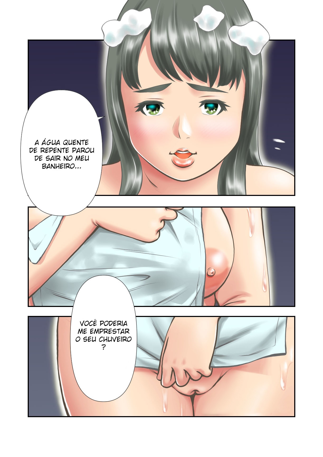 A Minha Vizinha Gordinha e Bobinha Veio Usar Meu Chuveiro — página 4