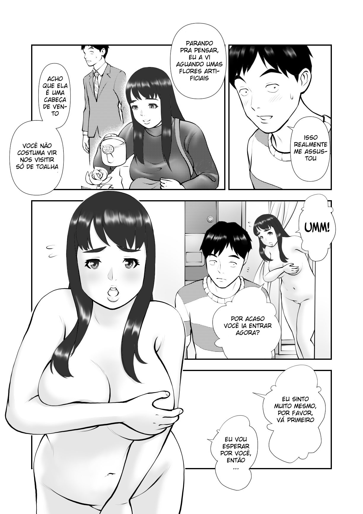 A Minha Vizinha Gordinha e Bobinha Veio Usar Meu Chuveiro — página 6