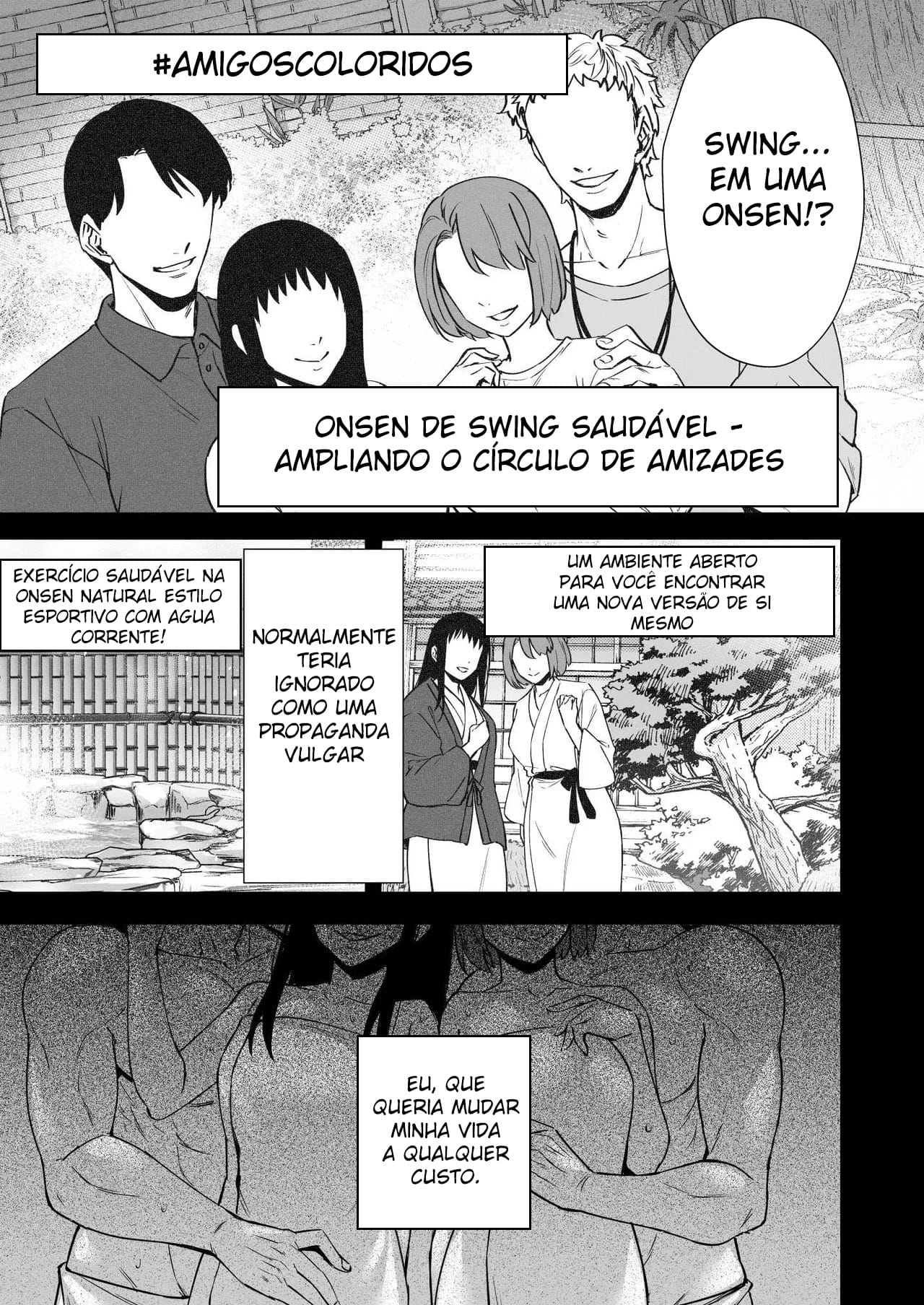 Tão Prazeroso Que Vicia! Troca de Casais Em Um Onsen Entre Um Casal Inocente e Um Casal Mulherengo — página 6
