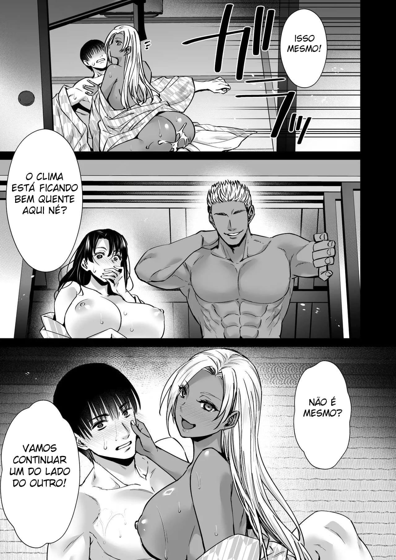 Tão Prazeroso Que Vicia! Troca de Casais Em Um Onsen Entre Um Casal Inocente e Um Casal Mulherengo — página 48