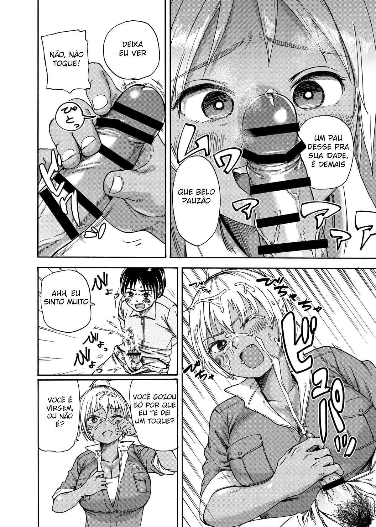 Uma Gyaru de Macacão Tirando a Virgindade Como Punição. — página 7