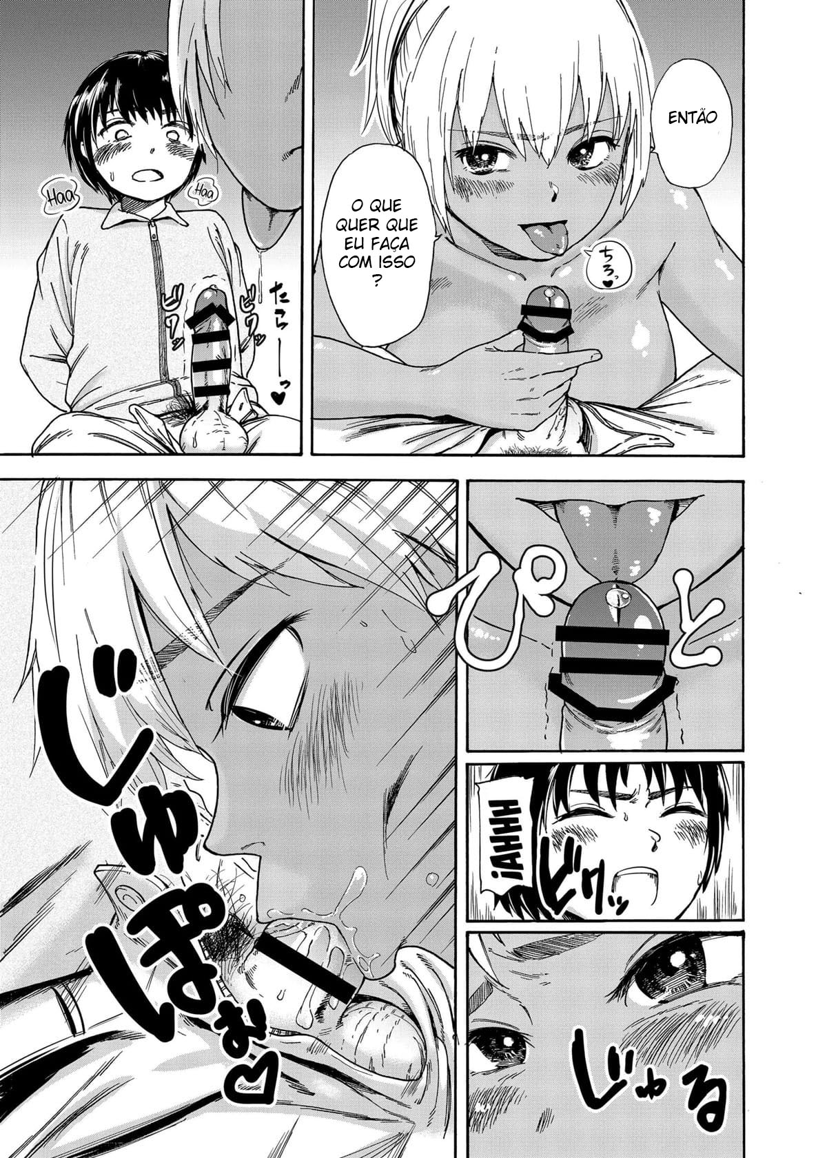 Uma Gyaru de Macacão Tirando a Virgindade Como Punição. — página 12