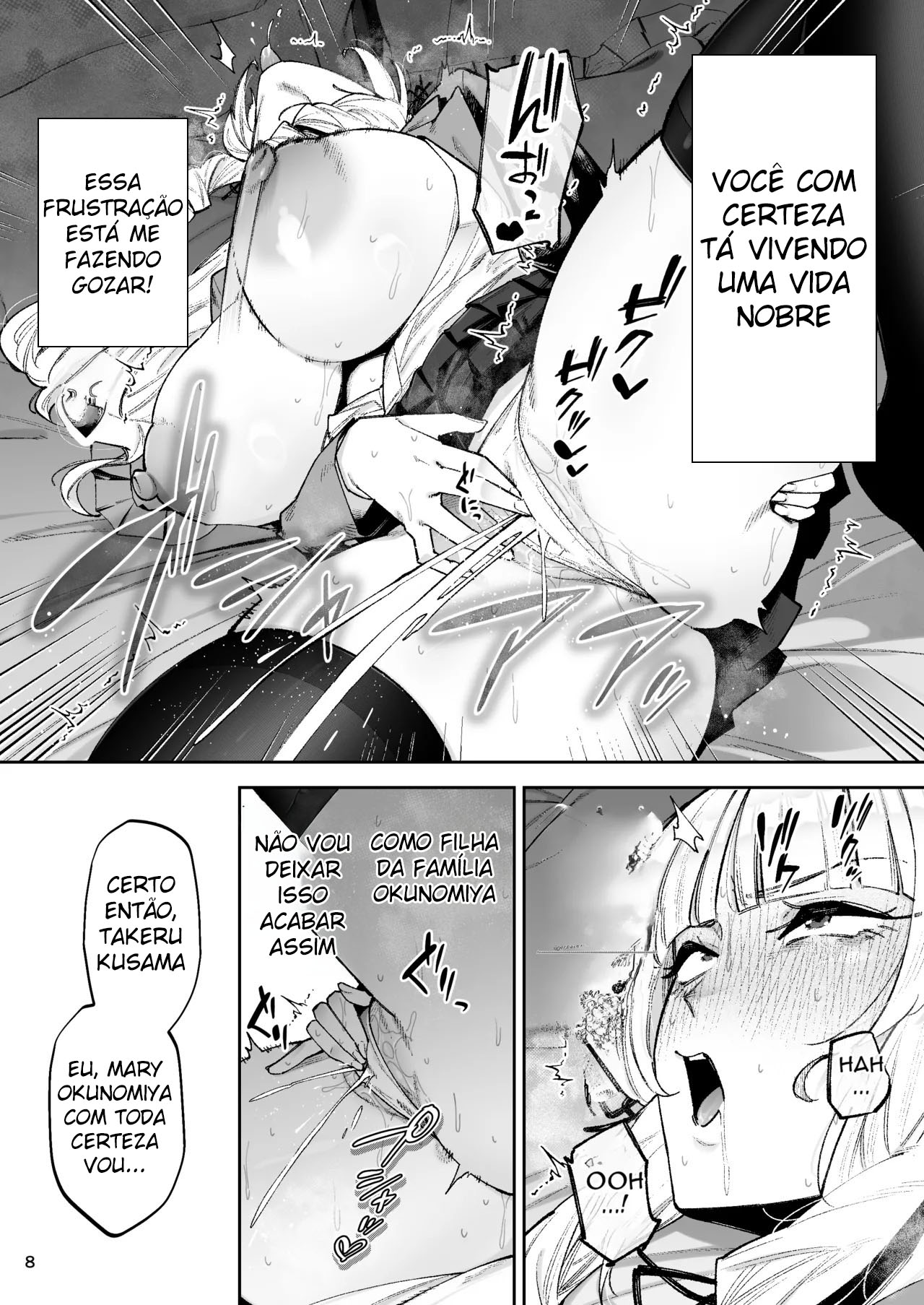 Vai Com Tudo, Sua Garota Rica Tarada! ~É Natural Que Uma Socialite Como Eu Faça O Que Quiser Com Um Plebeu Bem-Dotado!~ — página 9