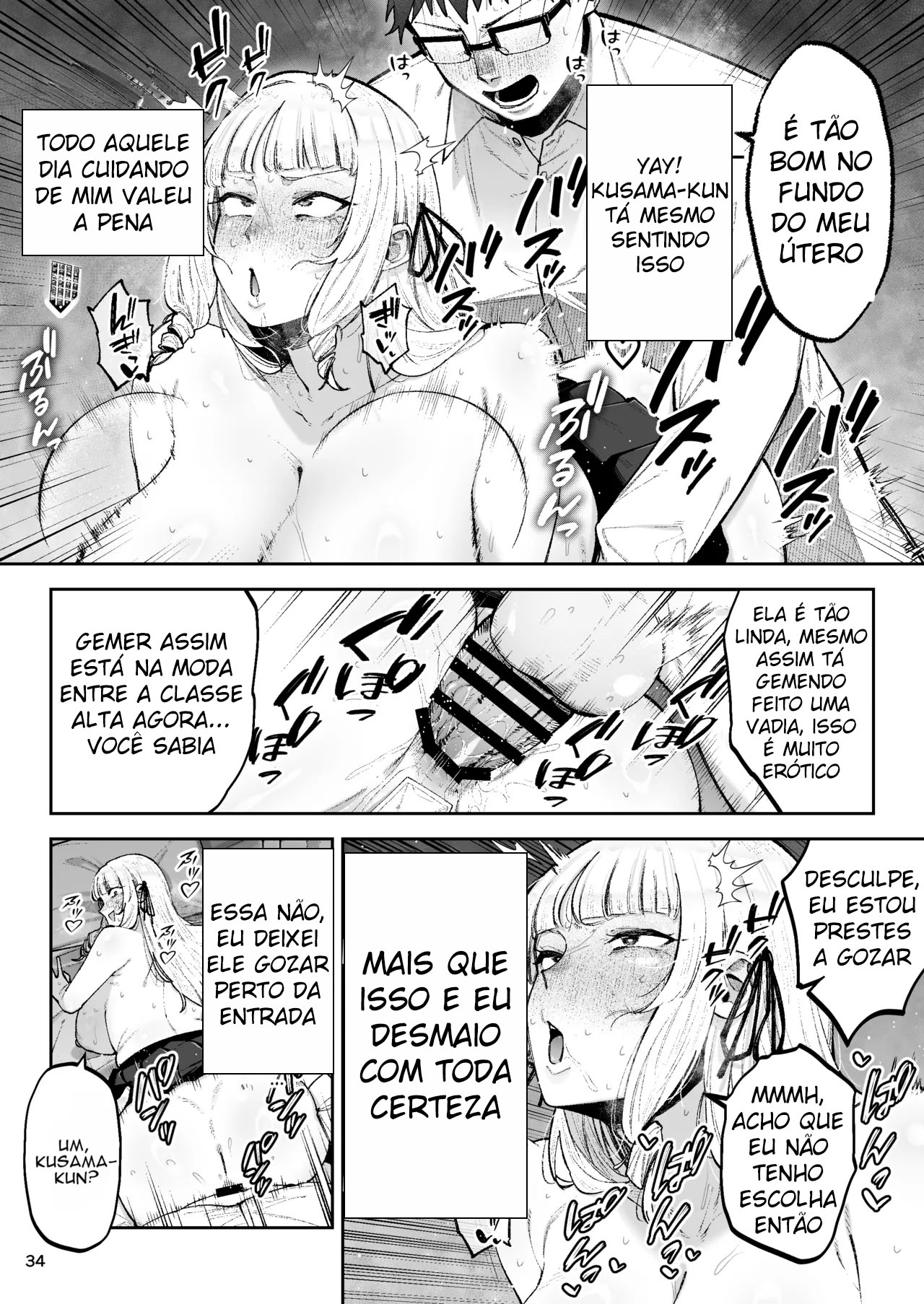 Vai Com Tudo, Sua Garota Rica Tarada! ~É Natural Que Uma Socialite Como Eu Faça O Que Quiser Com Um Plebeu Bem-Dotado!~ — página 35