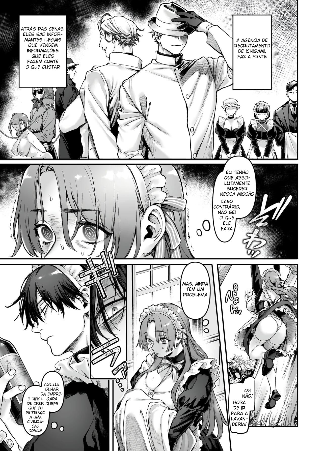 Infiltração! Reembolso de Dívidas de uma Espiã à Beira do Precipício ~A Empregada Crossdressing e o Chefe Oni~ — página 10