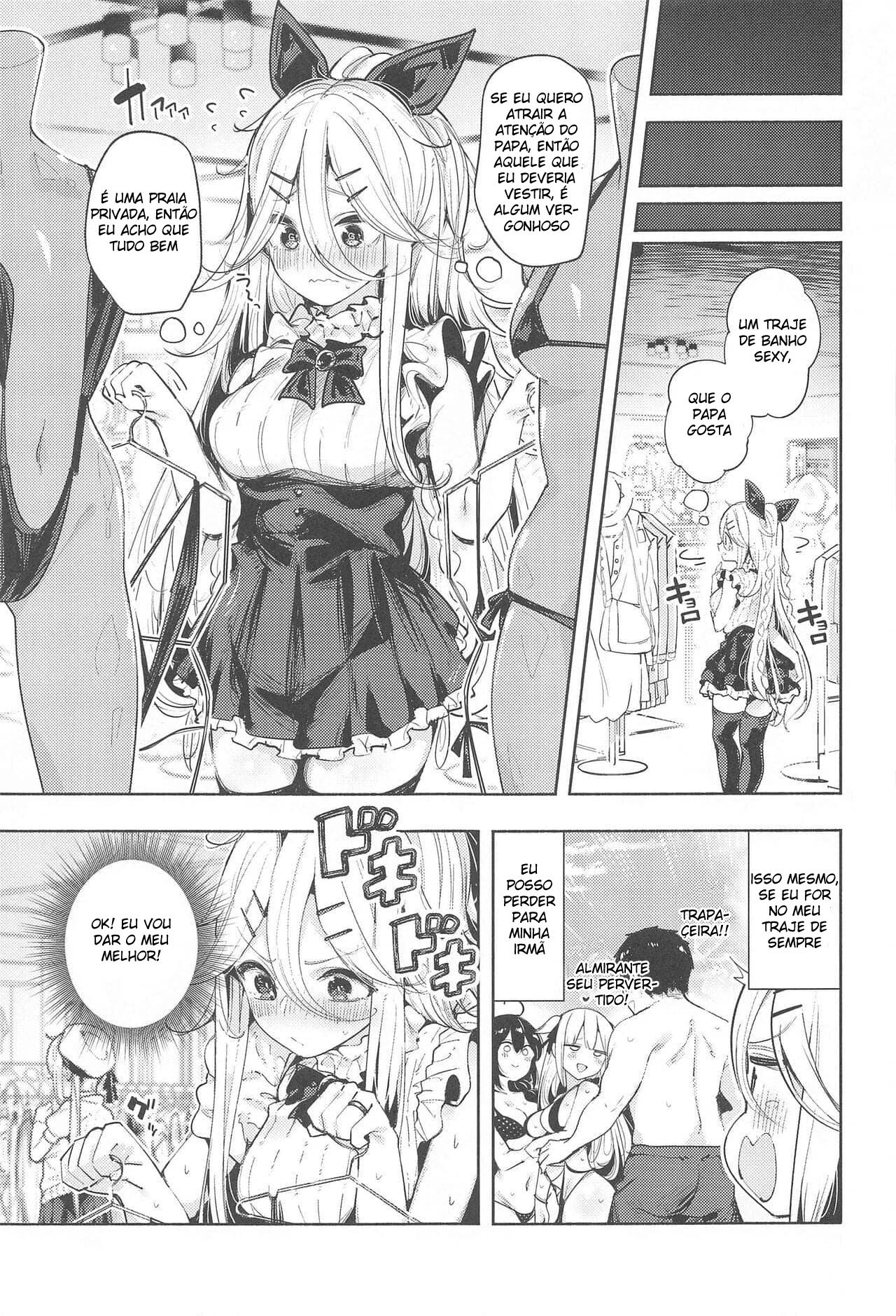 Fazendo Sexo Sedutor com Yamakaze-Chan em uma Praia Particular — página 4