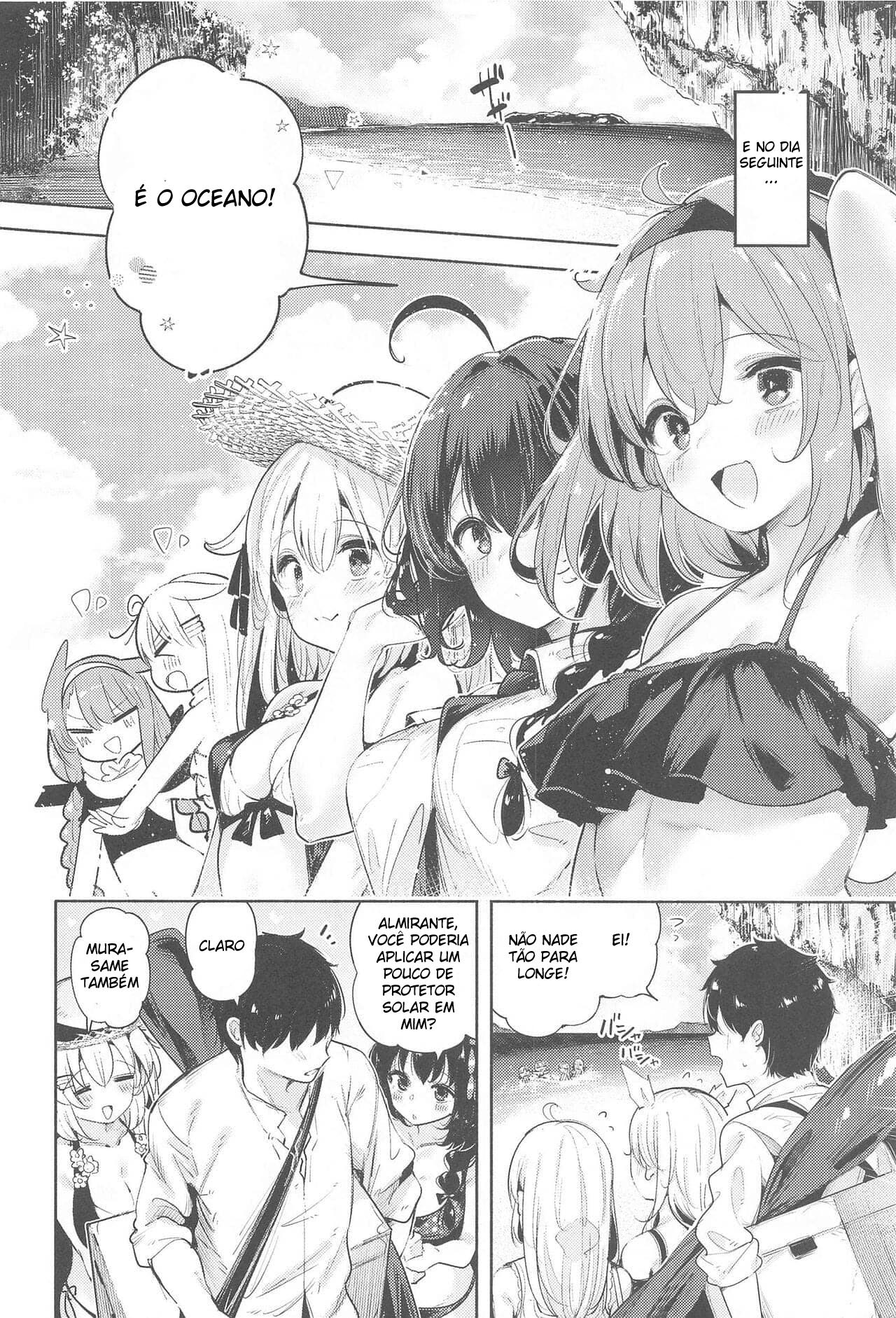 Fazendo Sexo Sedutor com Yamakaze-Chan em uma Praia Particular — página 5