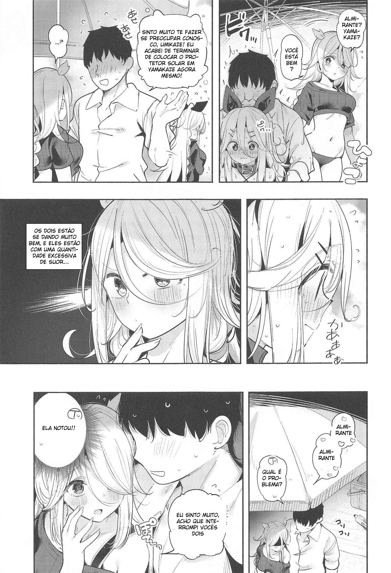 Fazendo Sexo Sedutor com Yamakaze-Chan em uma Praia Particular — página 10