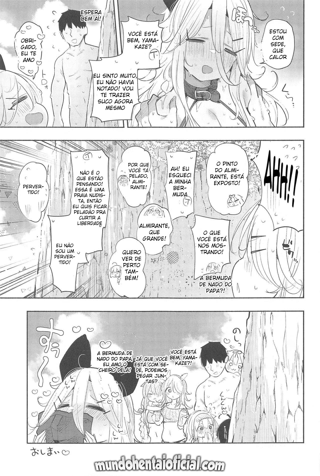 Fazendo Sexo Sedutor com Yamakaze-Chan em uma Praia Particular — página 24