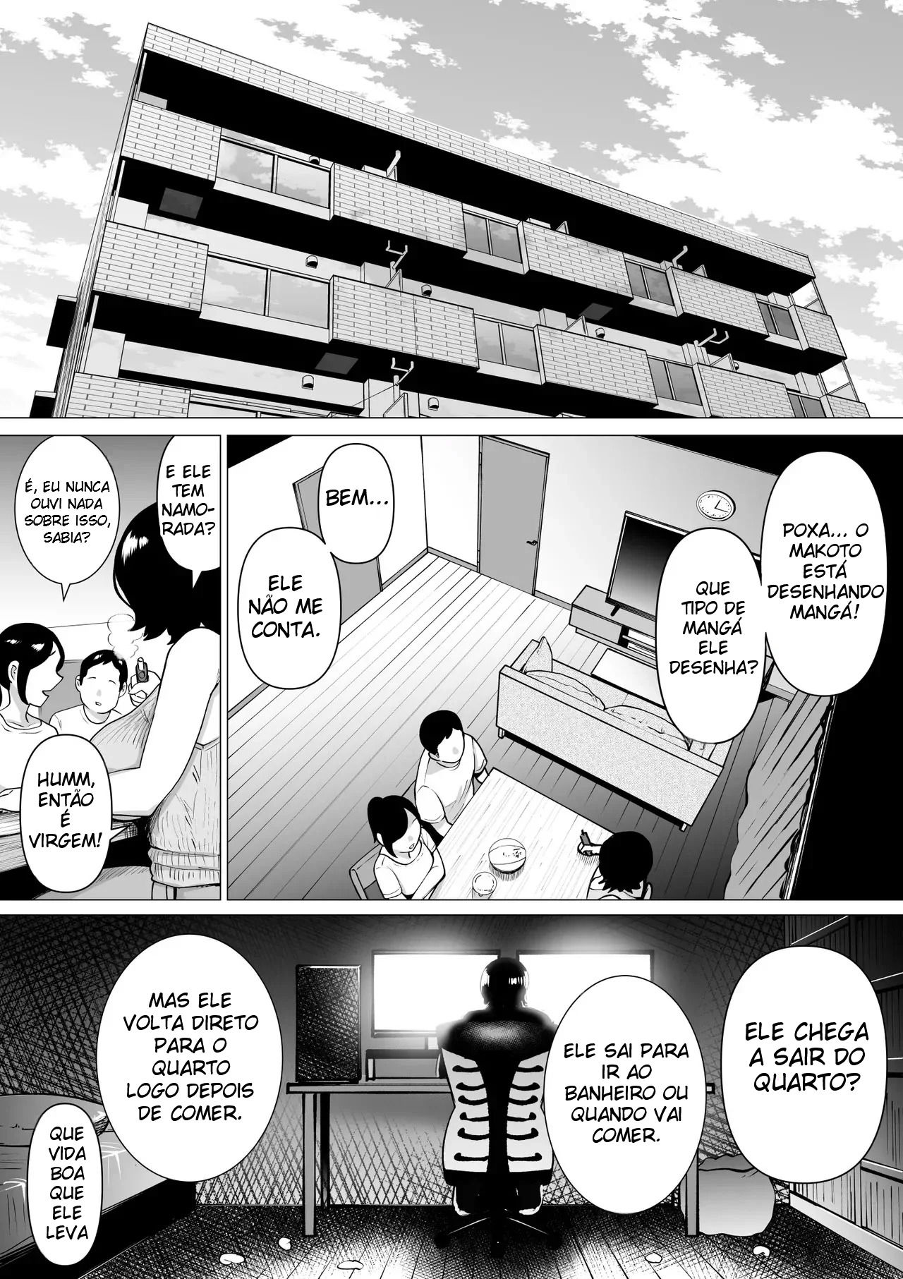 Uma História Sobre Um Sobrinho Virgem e Recluso, Que Desenha Mangá Erótico, e Sua Tia Fazendo Sexo Afetuoso — página 4