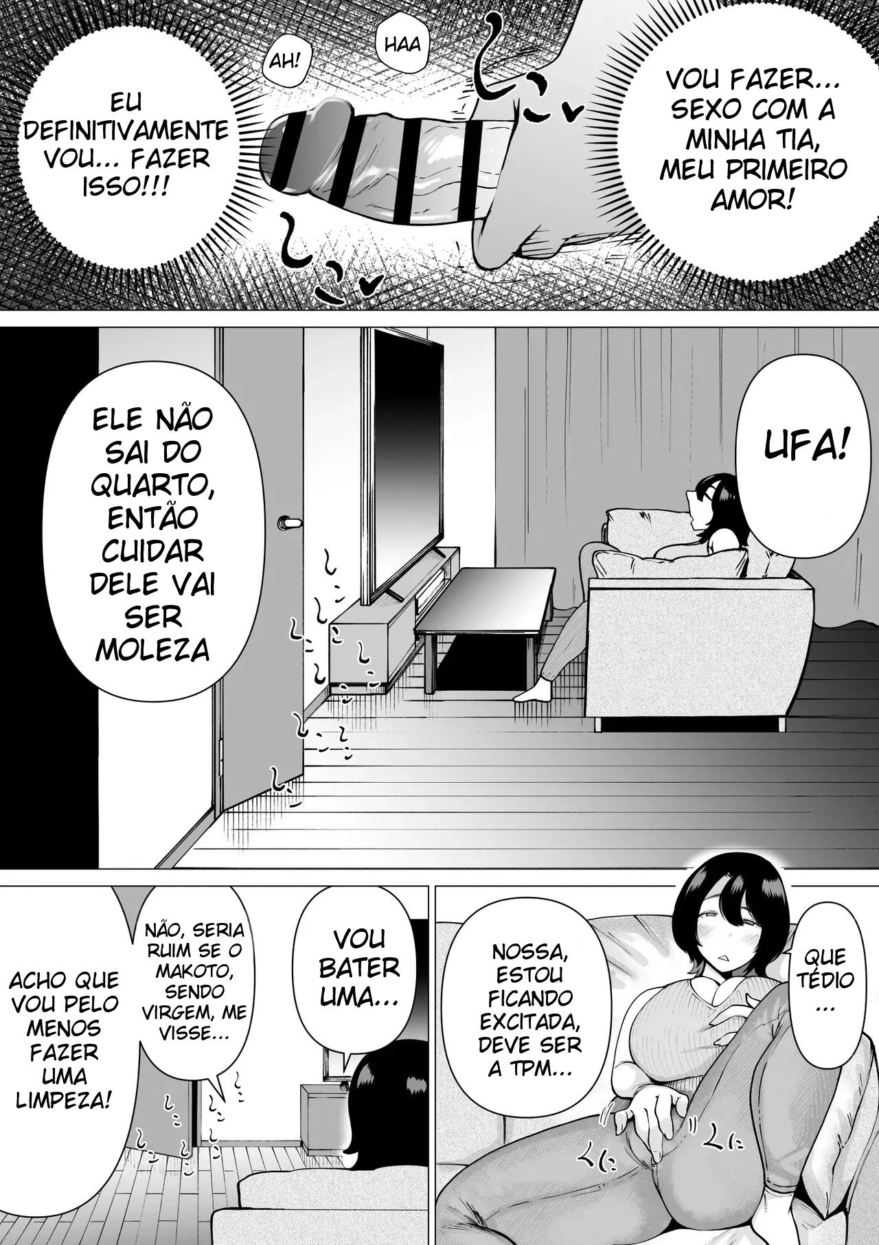 Uma História Sobre Um Sobrinho Virgem e Recluso, Que Desenha Mangá Erótico, e Sua Tia Fazendo Sexo Afetuoso — página 7