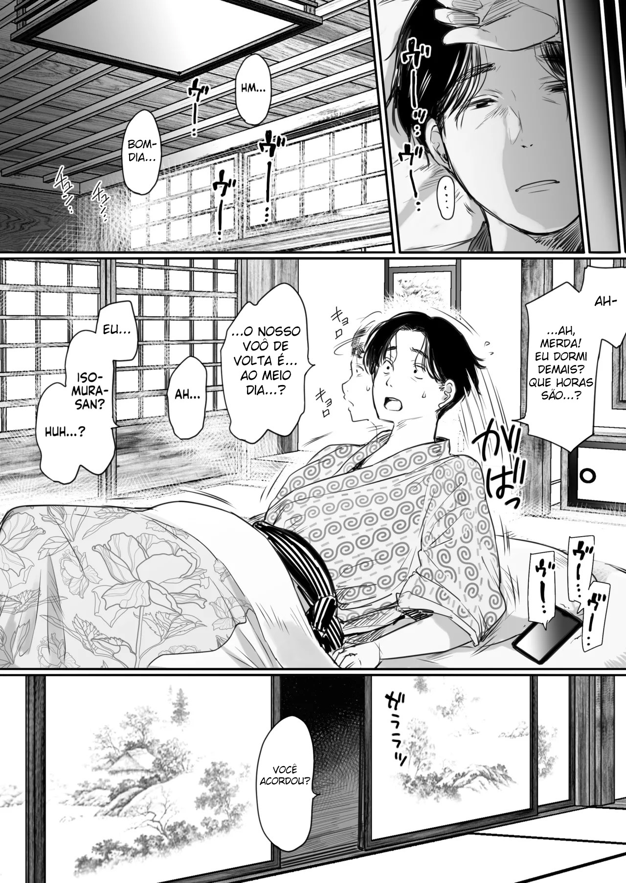 Viagem de Trabalho, Dividindo o Quarto Com a Colega Mais Nova ~ Uma Noite Em Que Fui Drenado Até o Fim Pela Novata Usando Yukata — página 75