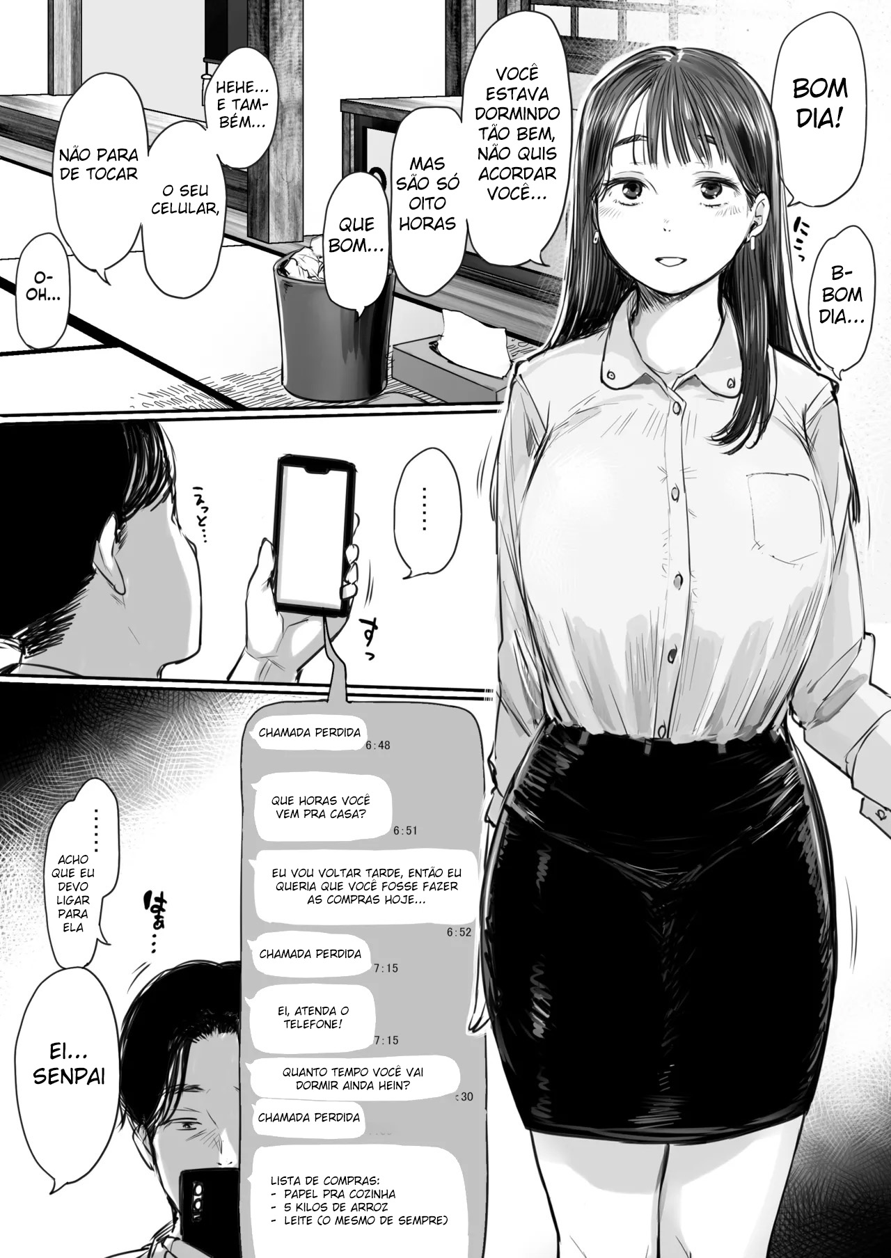 Viagem de Trabalho, Dividindo o Quarto Com a Colega Mais Nova ~ Uma Noite Em Que Fui Drenado Até o Fim Pela Novata Usando Yukata — página 76