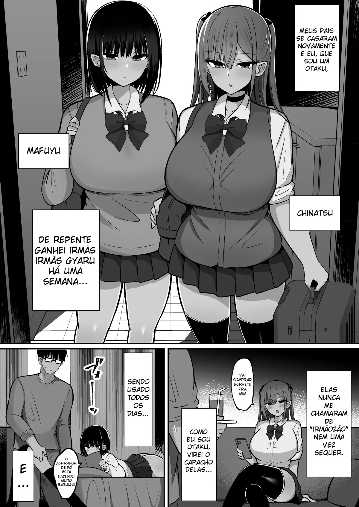 Irmãs Gyaru de Repente ~ A História de Emprestar Meu Pau para Irmãs Gyaru Que Ganhei por Causa do Novo Casamento do Meus Pai ~ — página 3