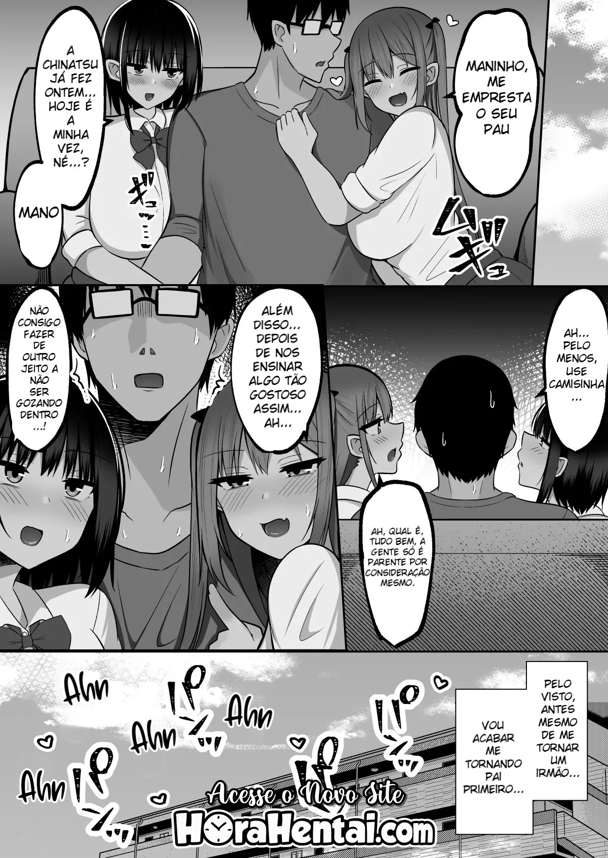 Irmãs Gyaru de Repente ~ A História de Emprestar Meu Pau para Irmãs Gyaru Que Ganhei por Causa do Novo Casamento do Meus Pai ~ — página 57