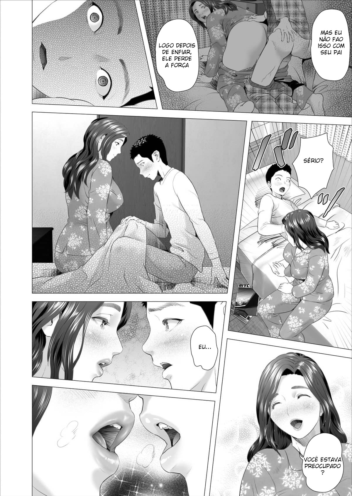 Sedução da Vizinhança ~Filho Fazendo Amor Com Sua Mãe Atrás de Seu Marido~ — página 8