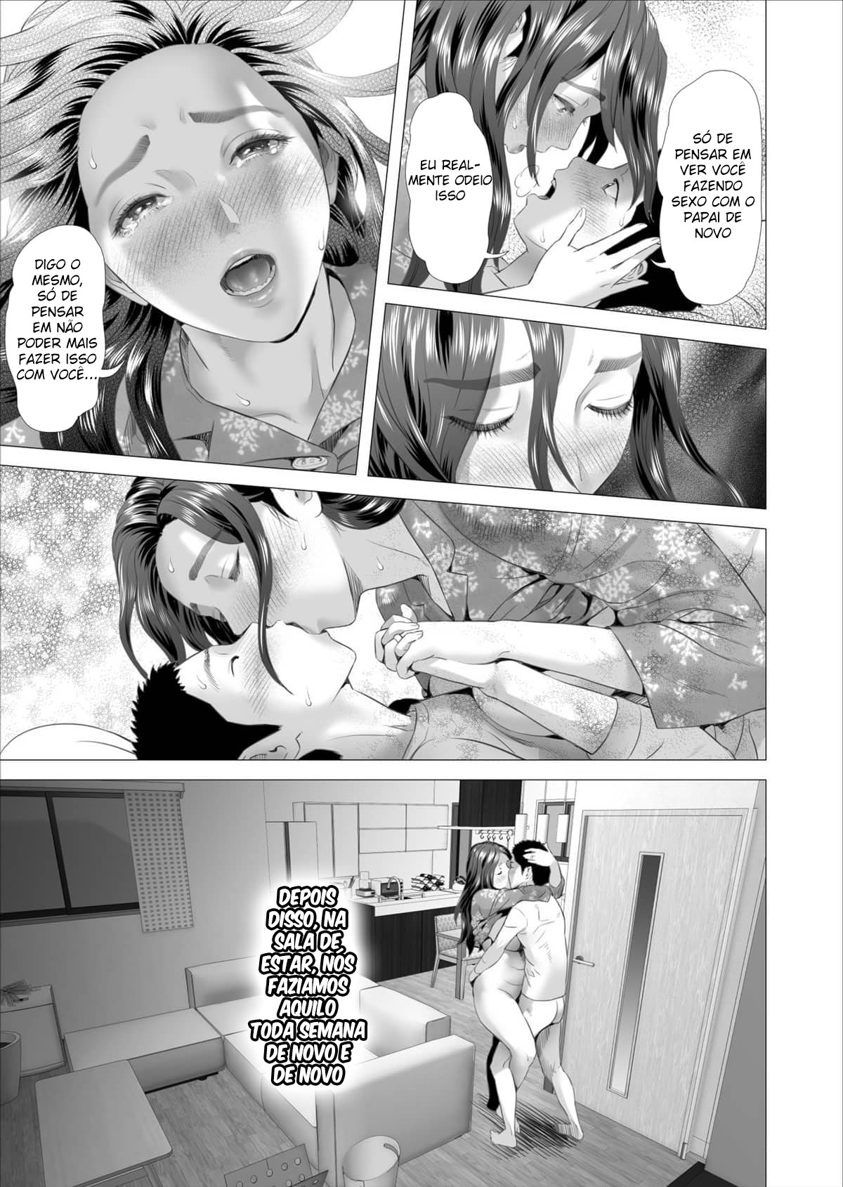 Sedução da Vizinhança ~Filho Fazendo Amor Com Sua Mãe Atrás de Seu Marido~ — página 17