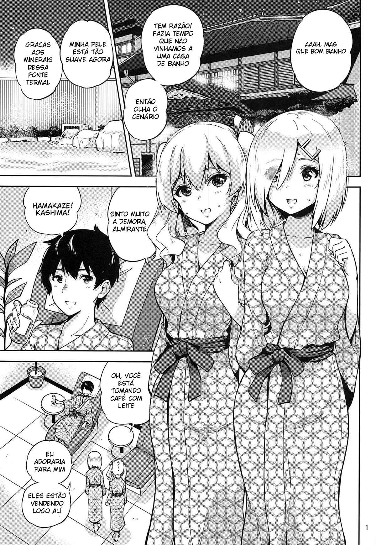 Kashima e Hamakaze Vestindo Yukatas na Fonte Termal — página 2