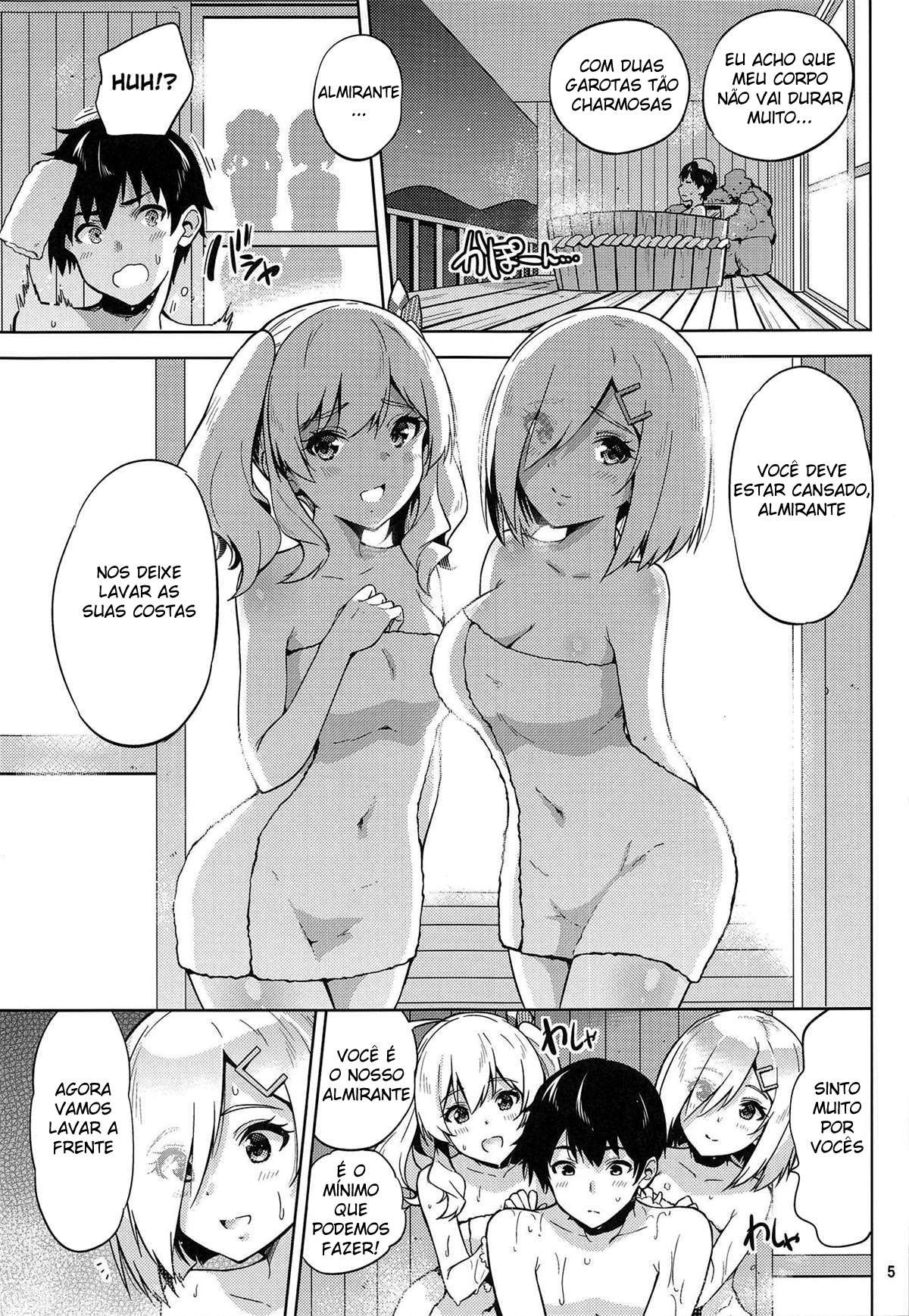Kashima e Hamakaze Vestindo Yukatas na Fonte Termal — página 6