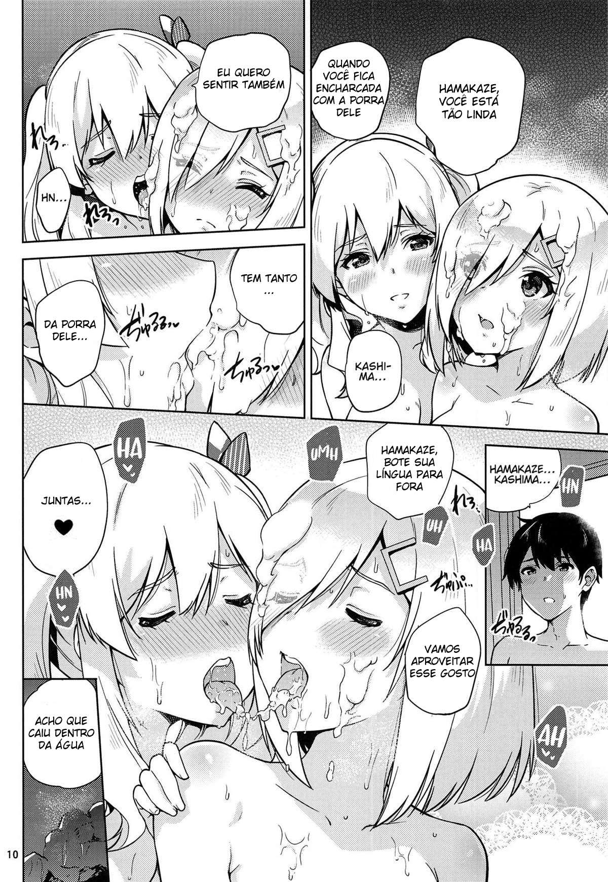 Kashima e Hamakaze Vestindo Yukatas na Fonte Termal — página 11
