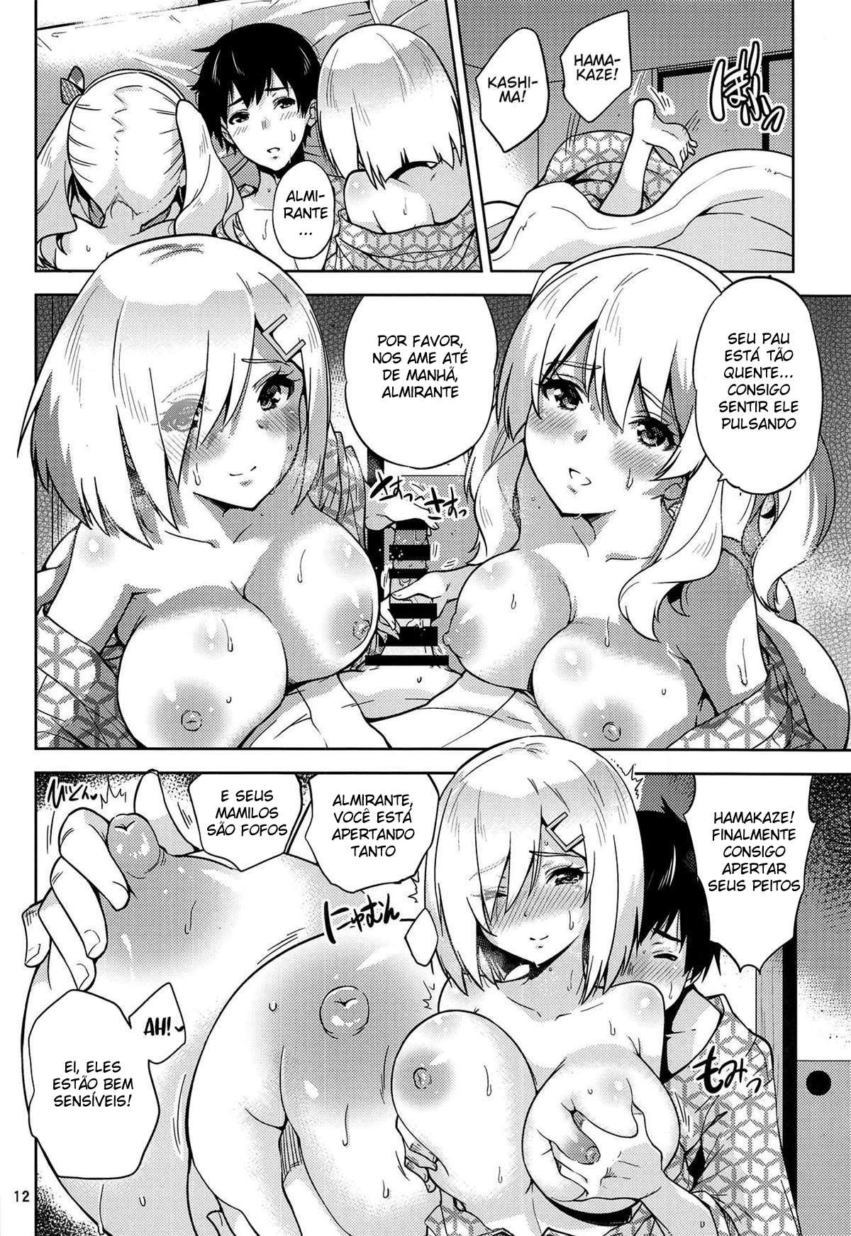 Kashima e Hamakaze Vestindo Yukatas na Fonte Termal — página 13