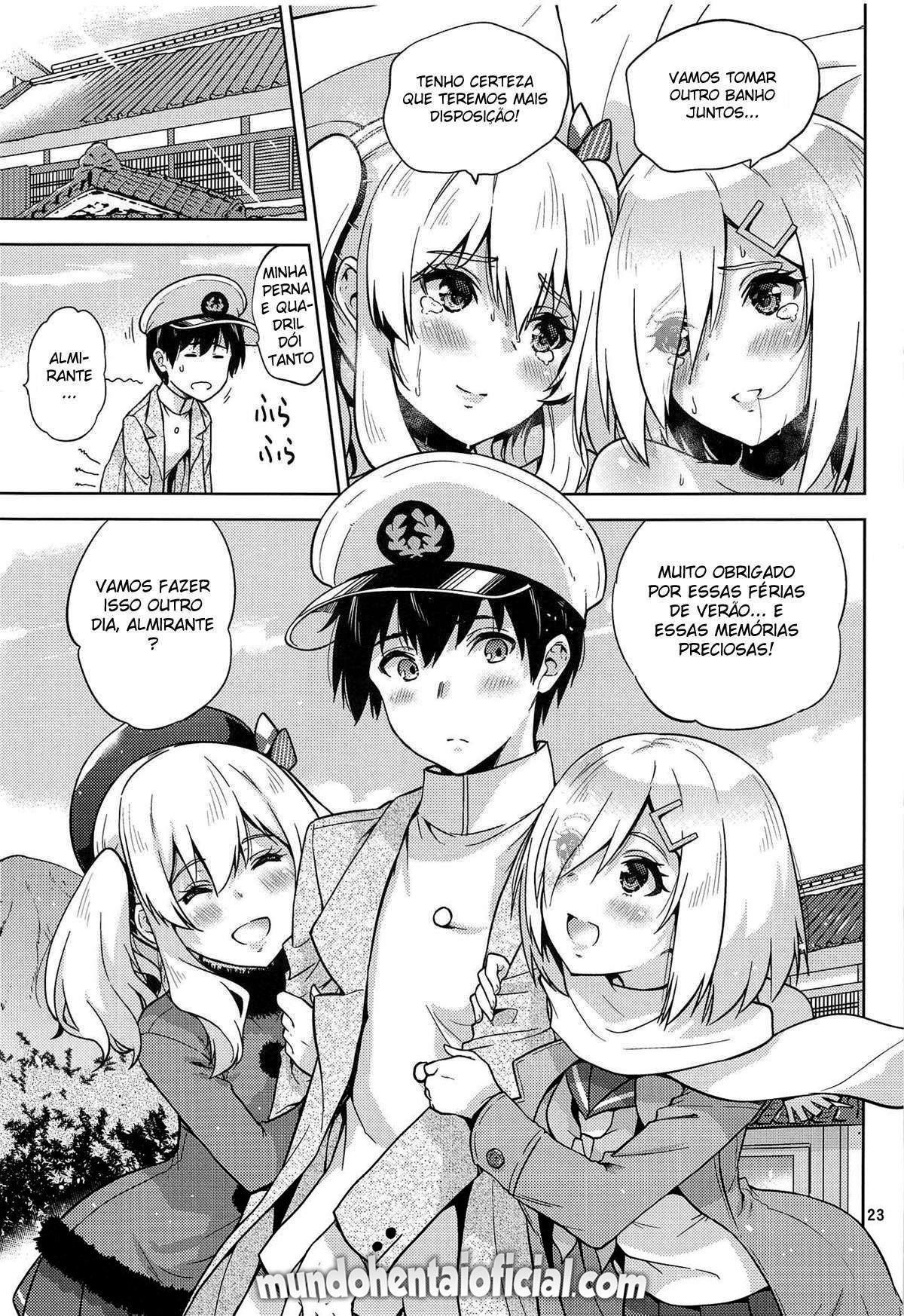 Kashima e Hamakaze Vestindo Yukatas na Fonte Termal — página 24