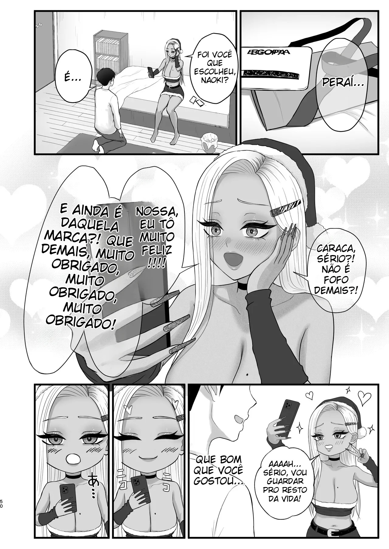 Minha Amiga Gyaru Que No Fundo Cede Fácil à Insistência — página 47
