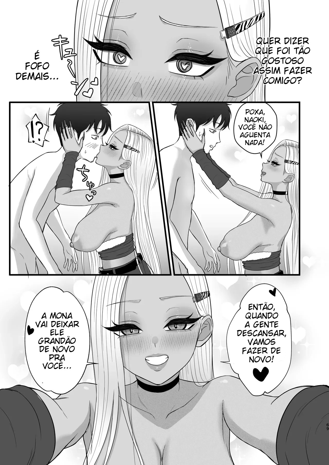 Minha Amiga Gyaru Que No Fundo Cede Fácil à Insistência — página 66