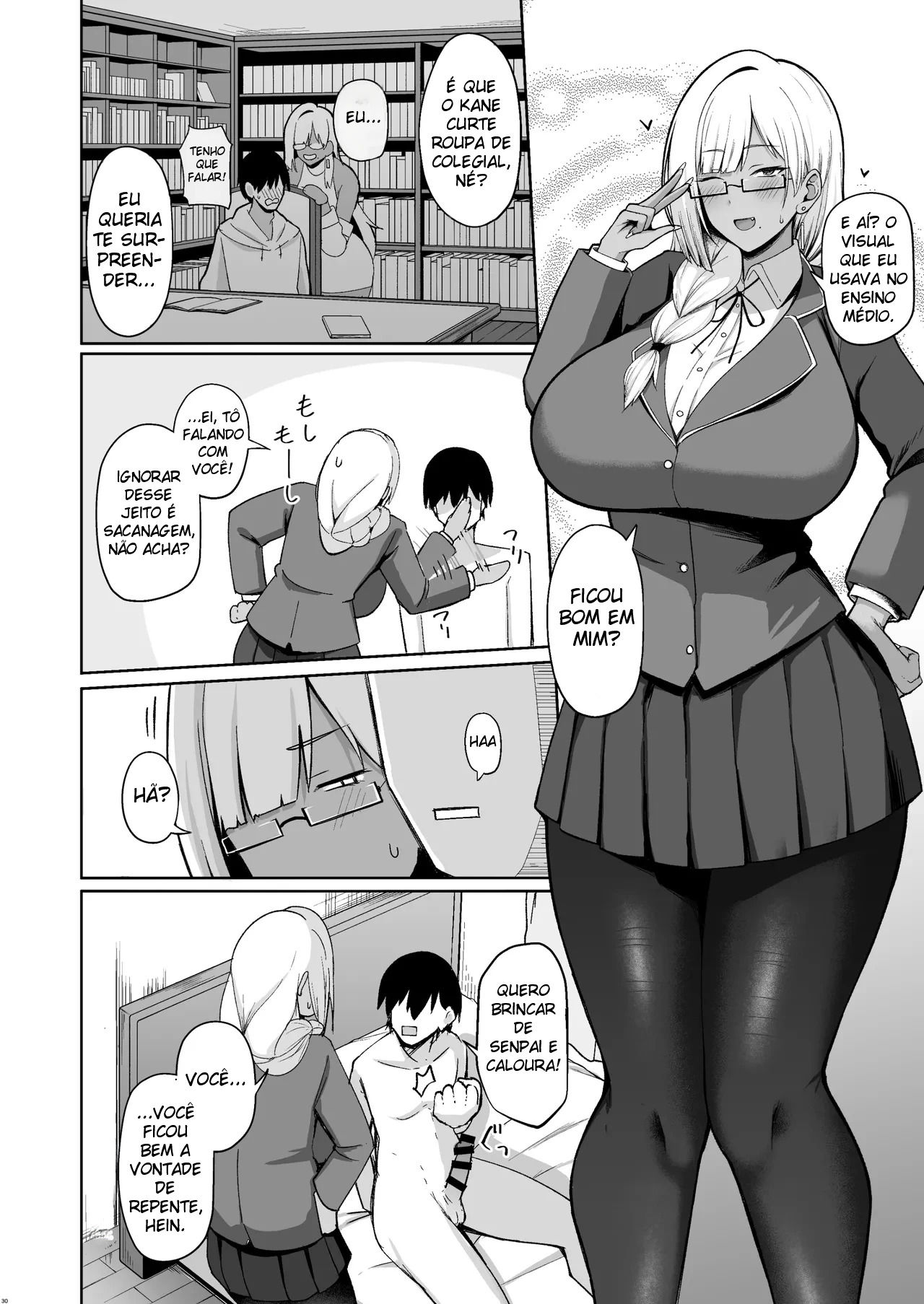 A História Sobre Fazer Sexo Sem Parar Com Uma Garota Gyaru Que por Algum Motivo Estava no Clube de Literatura — página 29