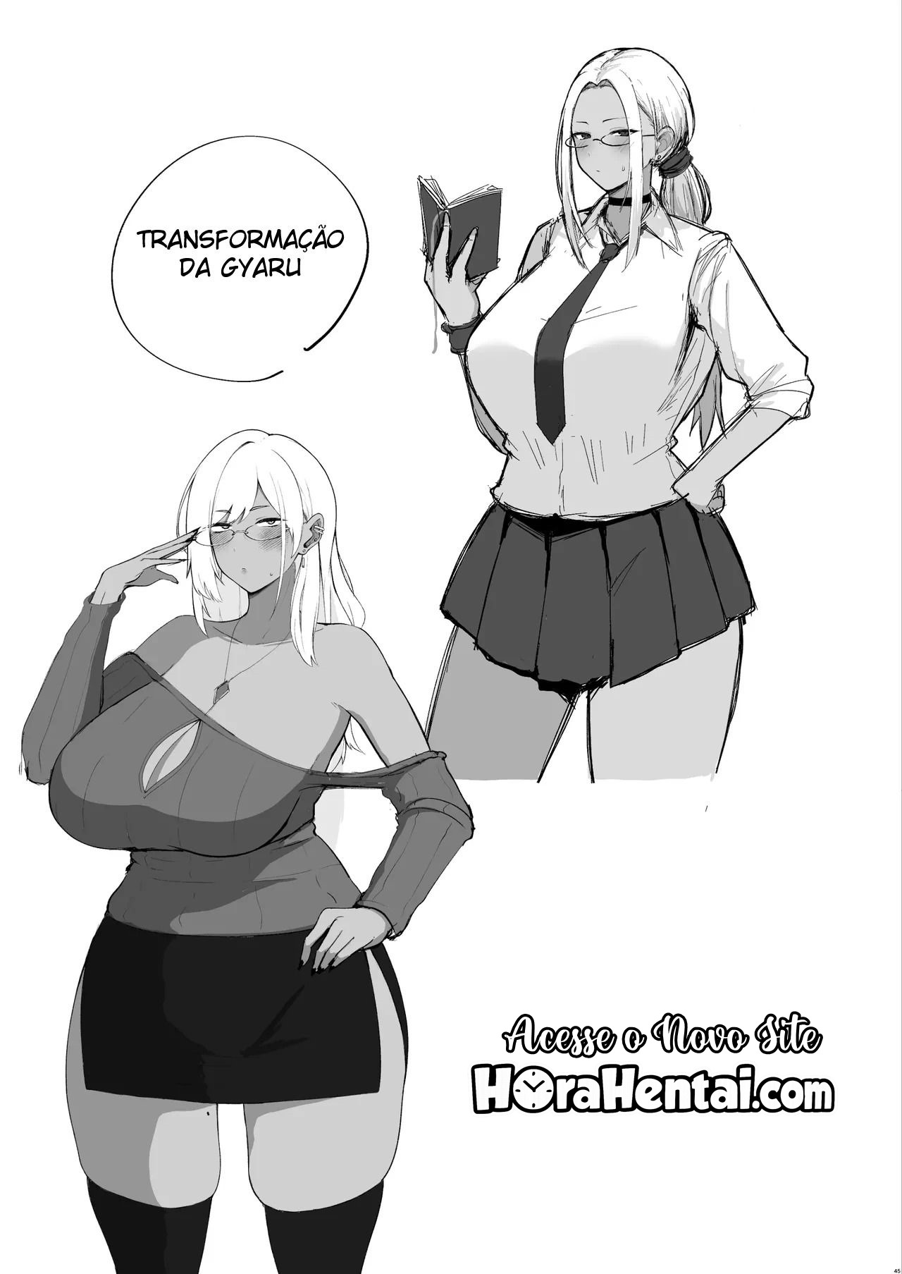 A História Sobre Fazer Sexo Sem Parar Com Uma Garota Gyaru Que por Algum Motivo Estava no Clube de Literatura — página 44