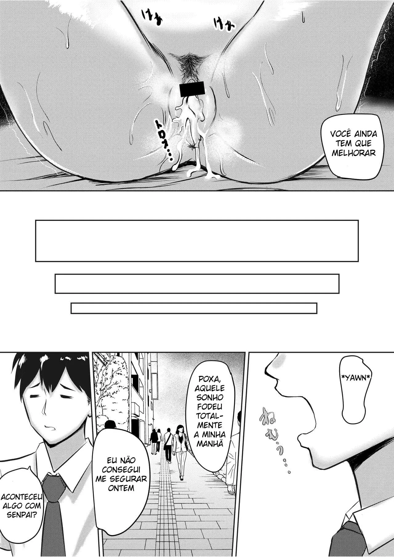 A Senpai Séria faz Hora Extra Enquanto é Forçada a Gozar Até de Manhã — página 39