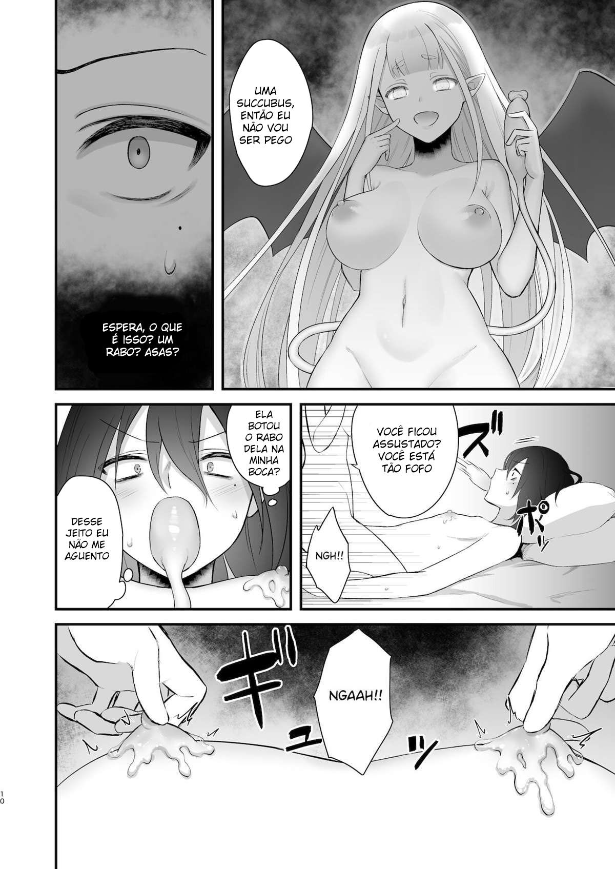 Um Mangá Em Que Um Rapaz Mimado Recebe Uma “Lição” de Uma Súcubo Futanari. — página 10