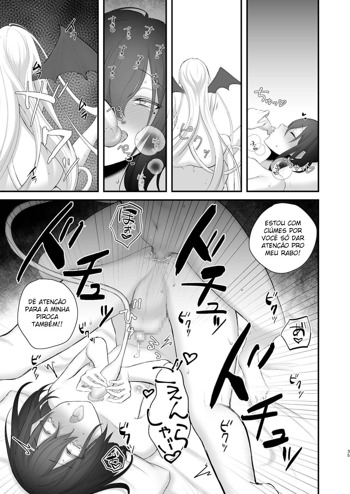 Um Mangá Em Que Um Rapaz Mimado Recebe Uma “Lição” de Uma Súcubo Futanari. — página 35