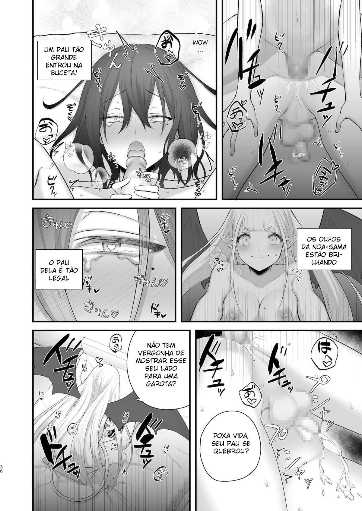 Um Mangá Em Que Um Rapaz Mimado Recebe Uma “Lição” de Uma Súcubo Futanari. — página 36