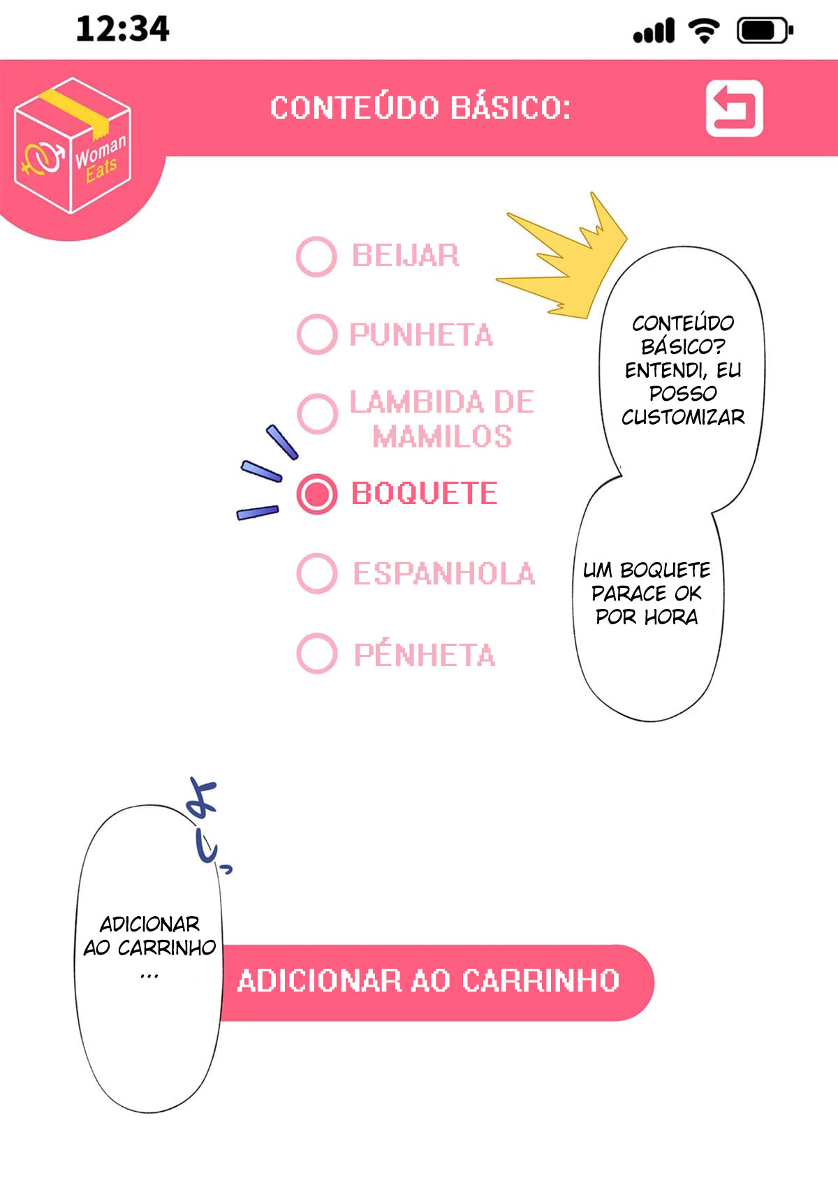 WomanEats ~Delivery por Aplicativo das Garotas dos Seus Sonhos~ — página 7