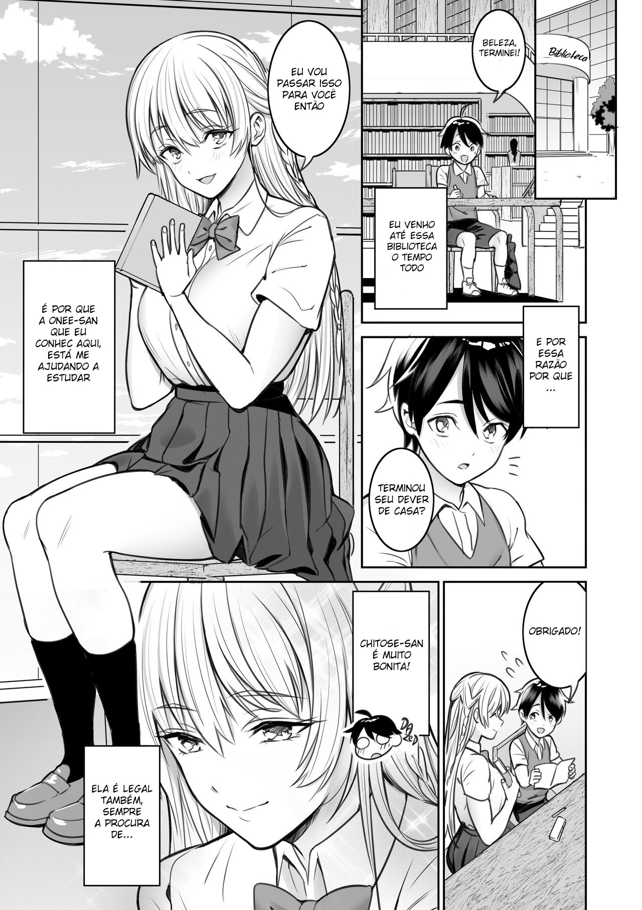 Uma História Sobre as Coisas Safadas que a Onee-San que Conheci na Biblioteca faz Comigo — página 3