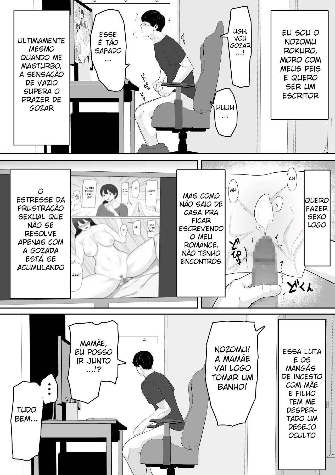 Eu Li Em Um Mangá Hentai Que, Se Você Pedir, Elas Deixam Você Transar, Então Tentei Pedir para a Minha Mãe — página 4