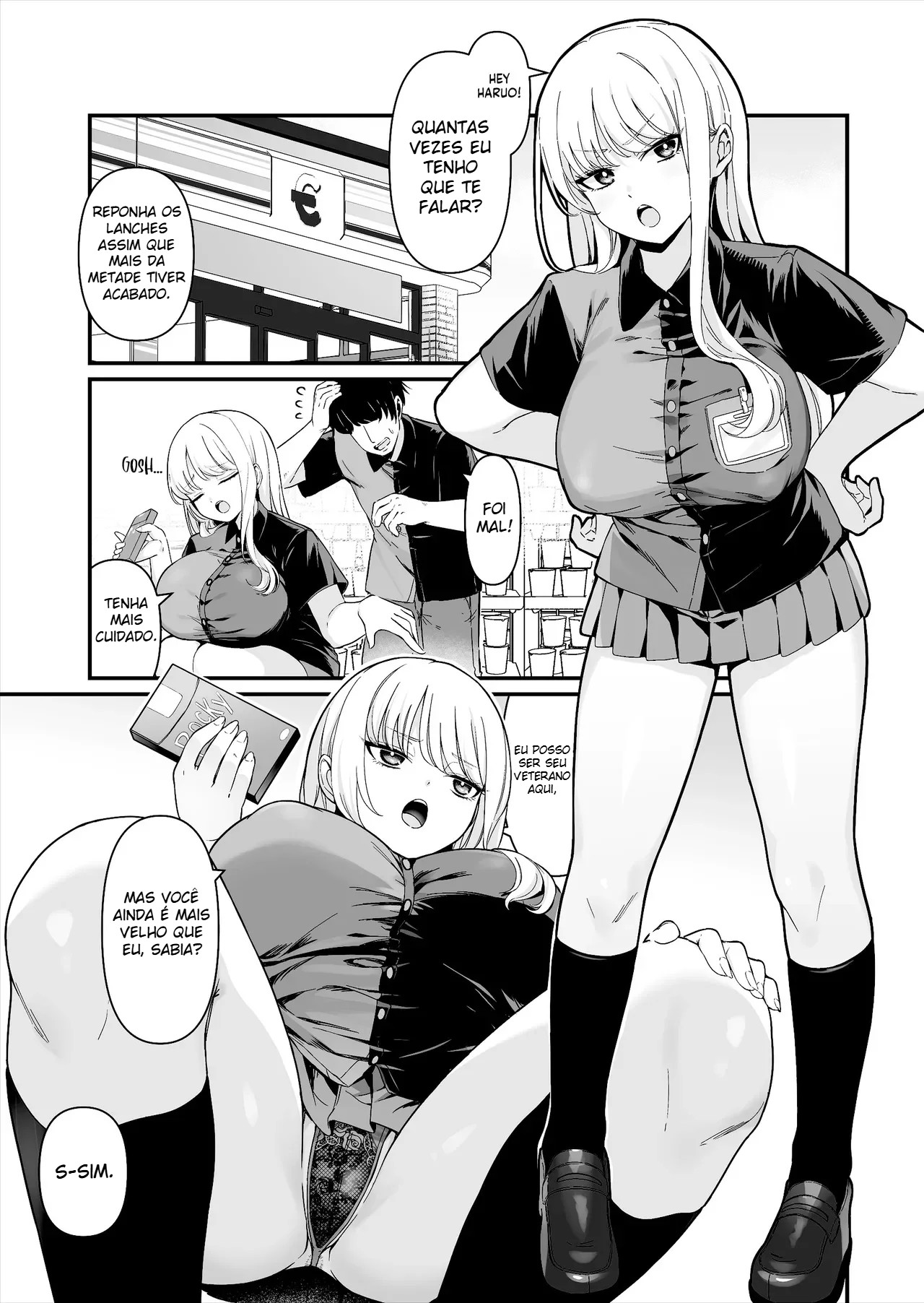Fiz Um Sexo Selvagem Com Uma Gyaru Peituda Que Trabalhava Meio Período! — página 2