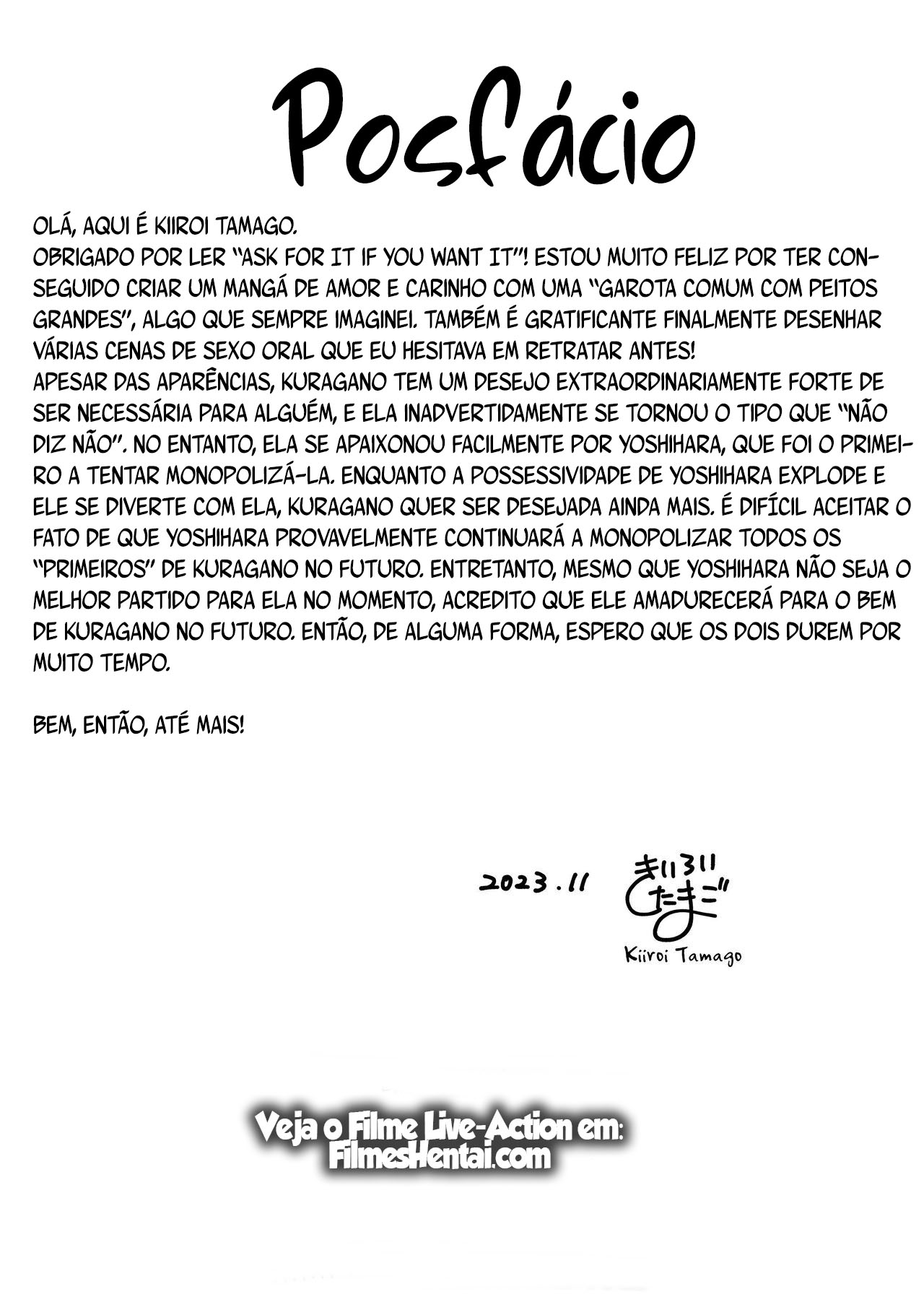 Eu Quero e Anseio Por Isso. — página 74
