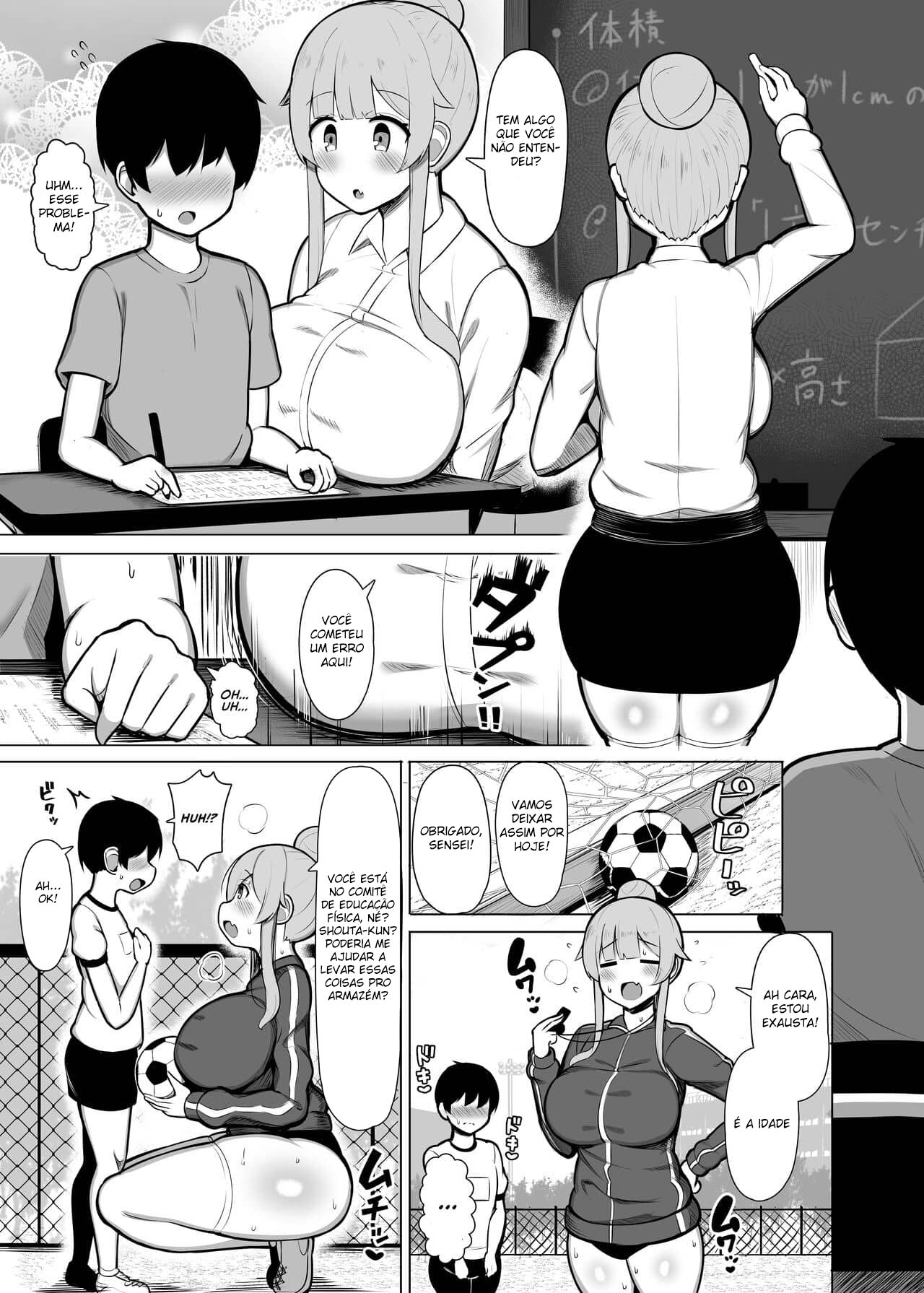 Uma história sobre como fui esmagado, atacado e acariciado por uma professora estagiária que fala o dialeto Kansai “Y’hear ♥” — página 4