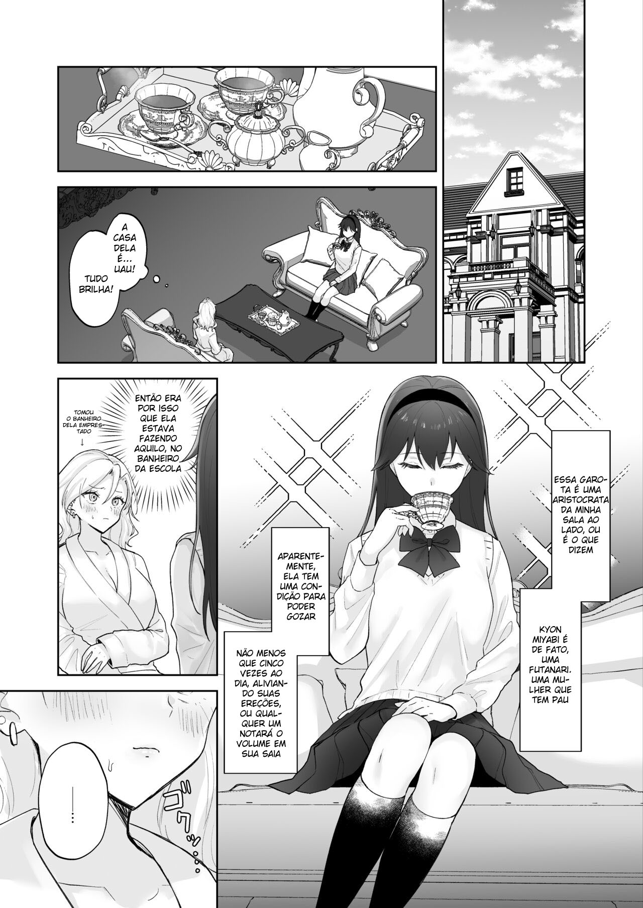 Uma Gal Virgem Que se Tornou um Onahole para uma Jovem Futanari — página 9